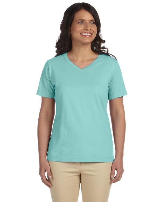 LAT Ladies/' V-Neck Premium Jersey T-Shirt-L-3587